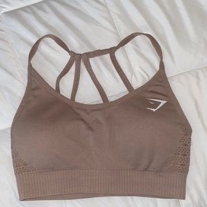 Tan gymshark sports bra size S